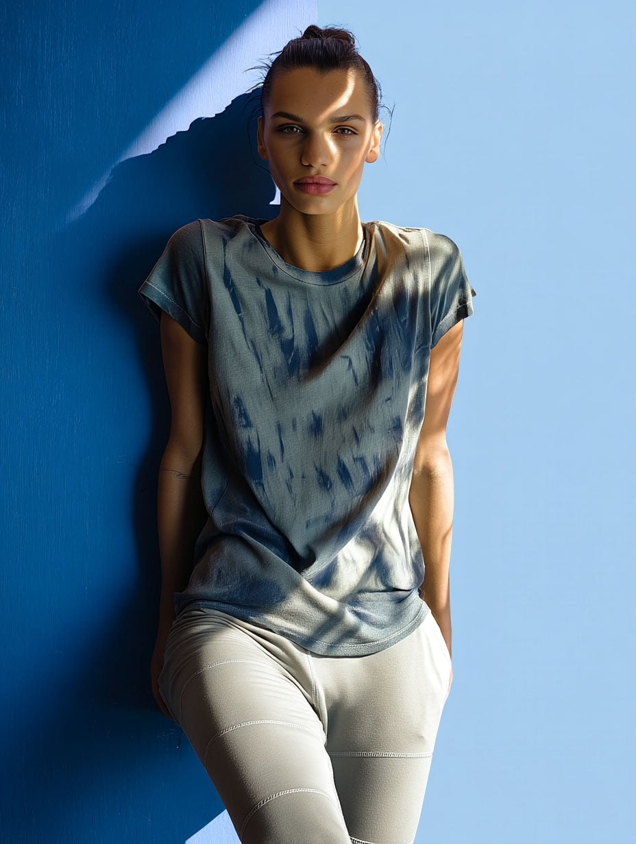 Tie-Dye Marina Tee – Eucalyptus Green