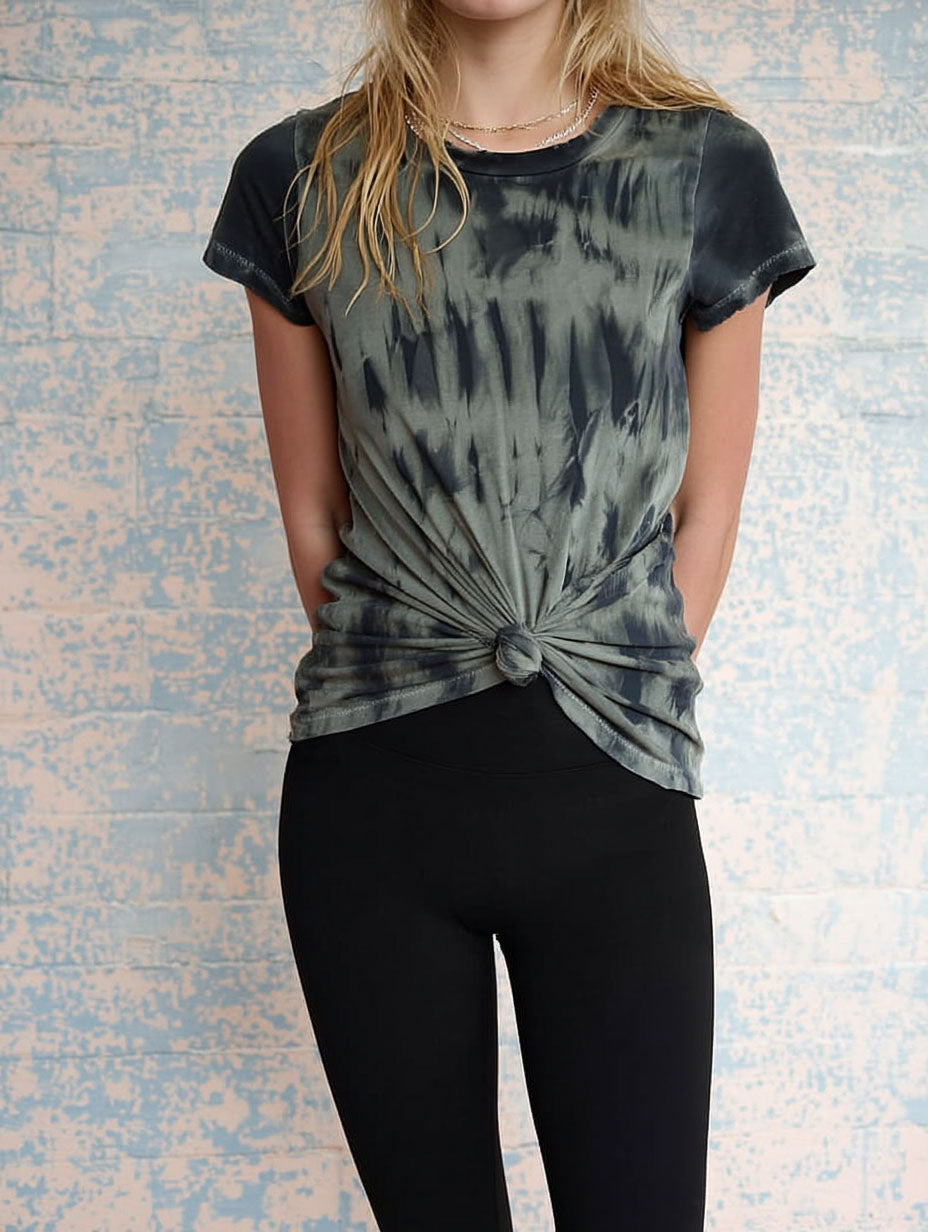 Tie-Dye Marina Tee – Eucalyptus Green