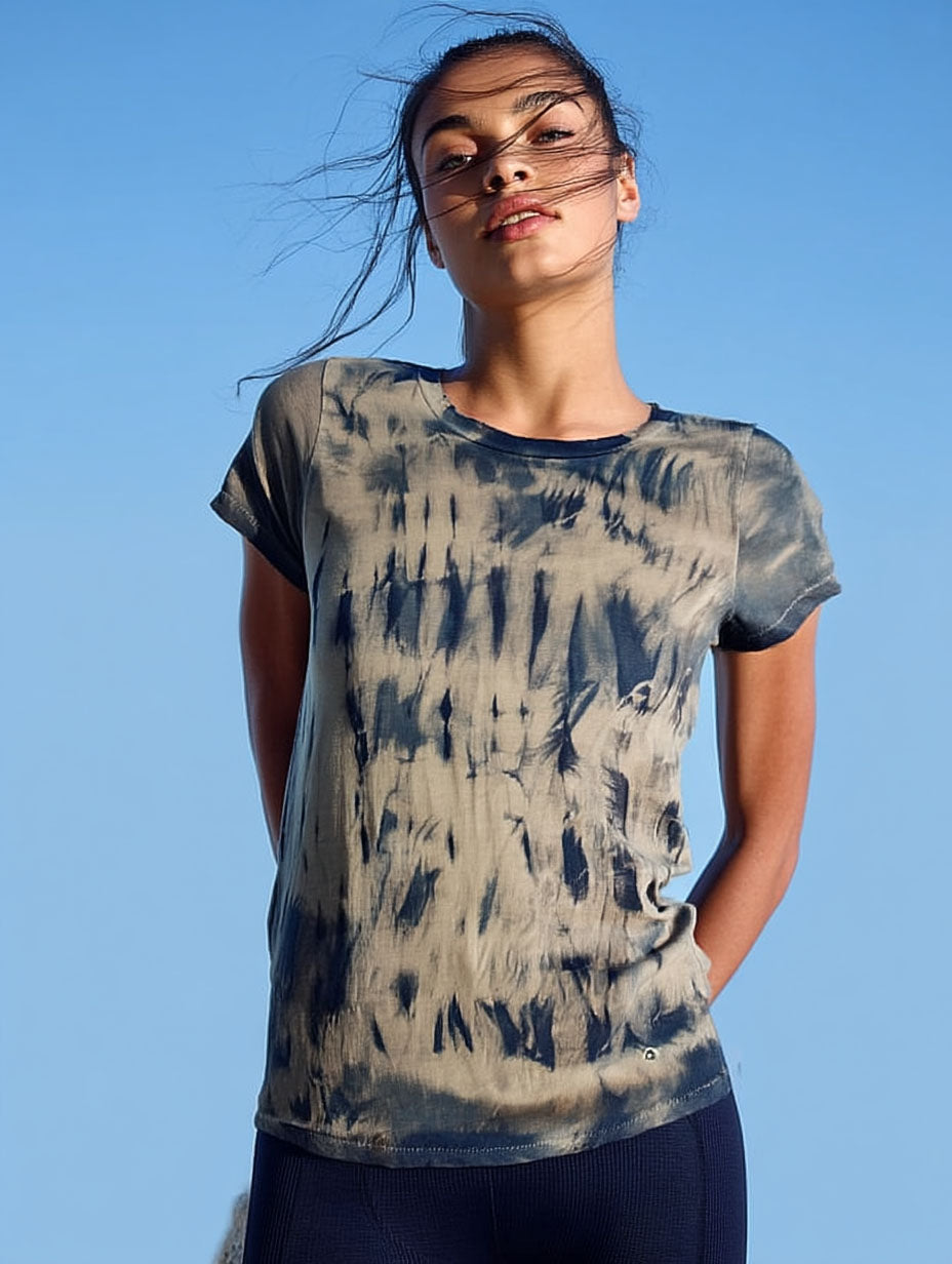 Tie-Dye Marina Tee – Eucalyptus Green