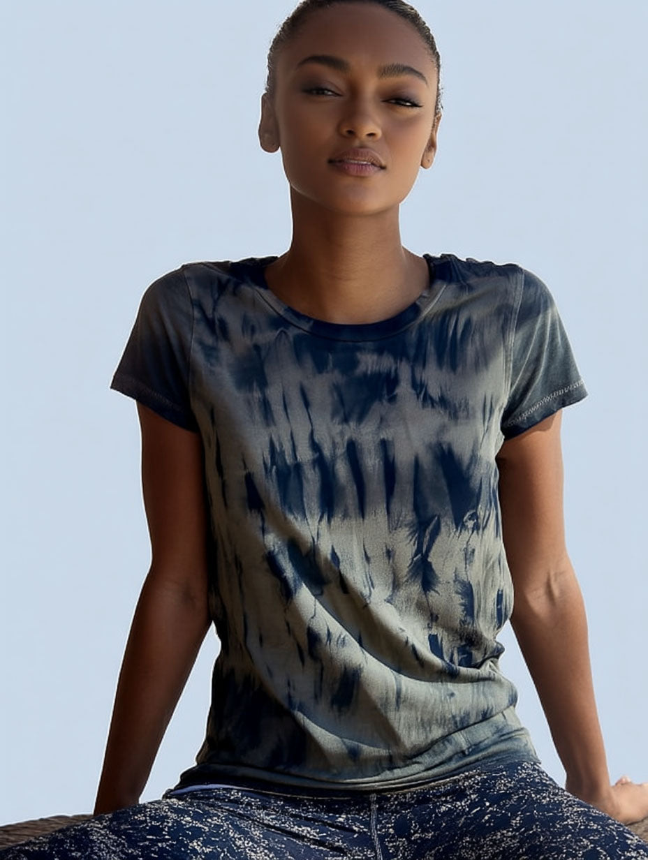 Tie-Dye Marina Tee – Eucalyptus Green