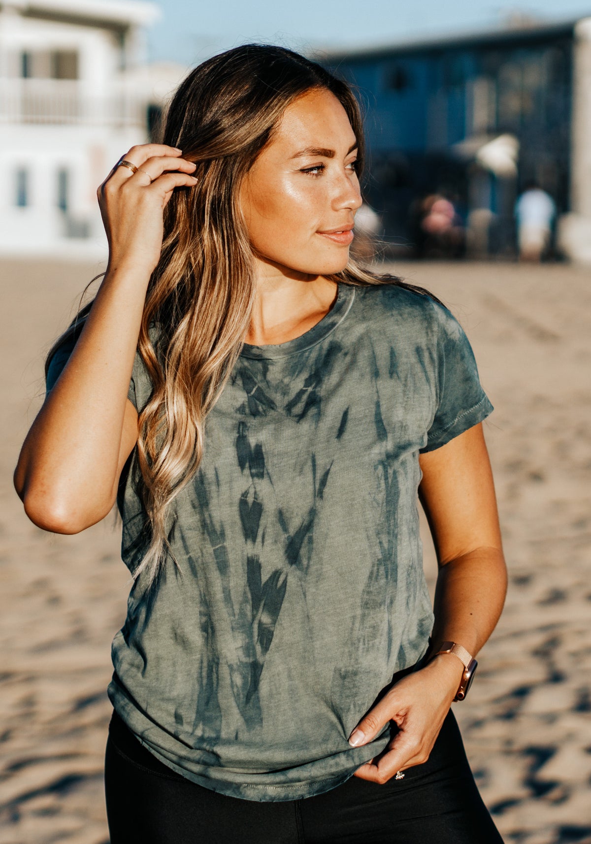 Tie-Dye Marina Tee – Eucalyptus Green