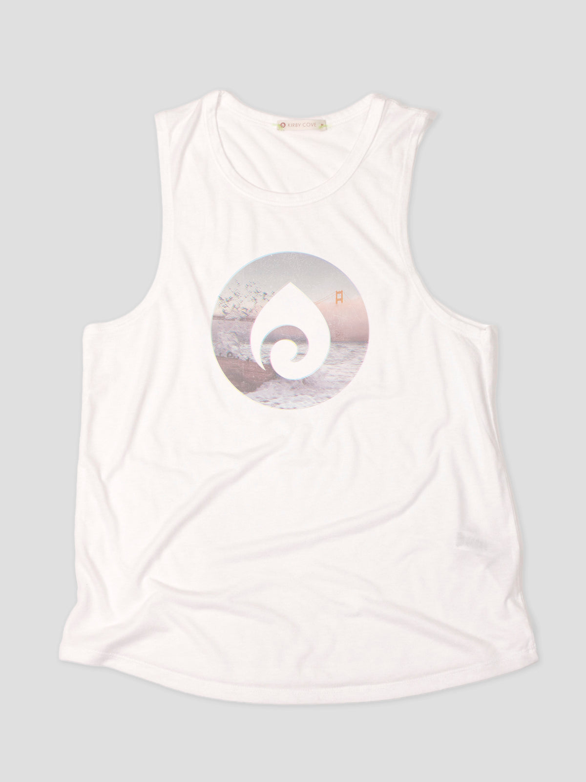 KCA Ocean View Graphic Muscle Tank – White/CMYK