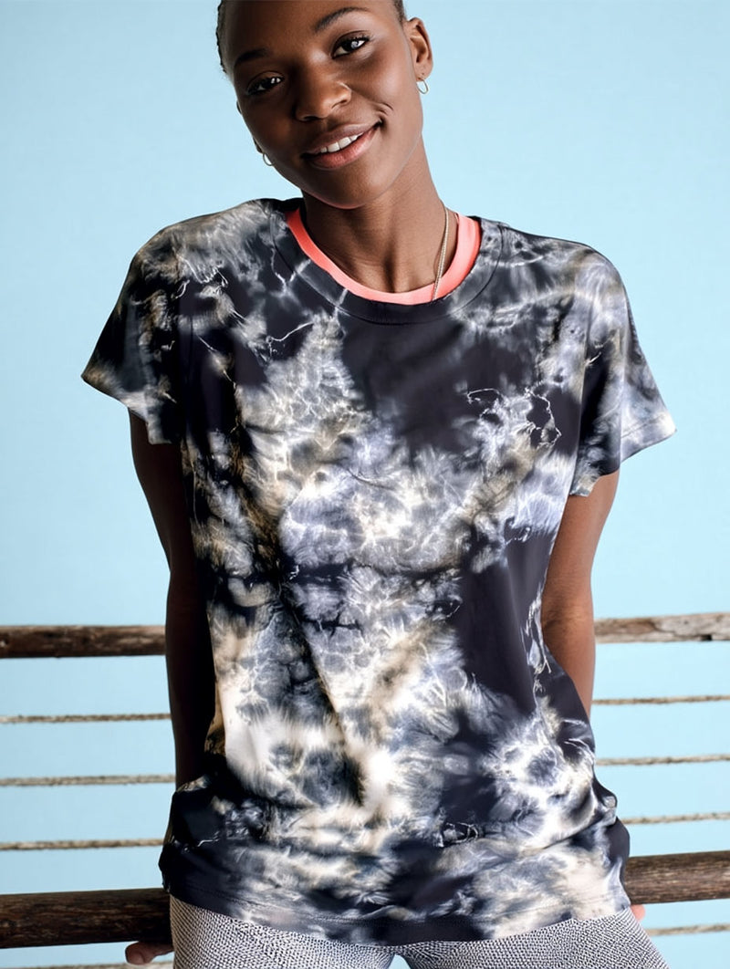 Tie-Dye Marina Tee – Raven Black
