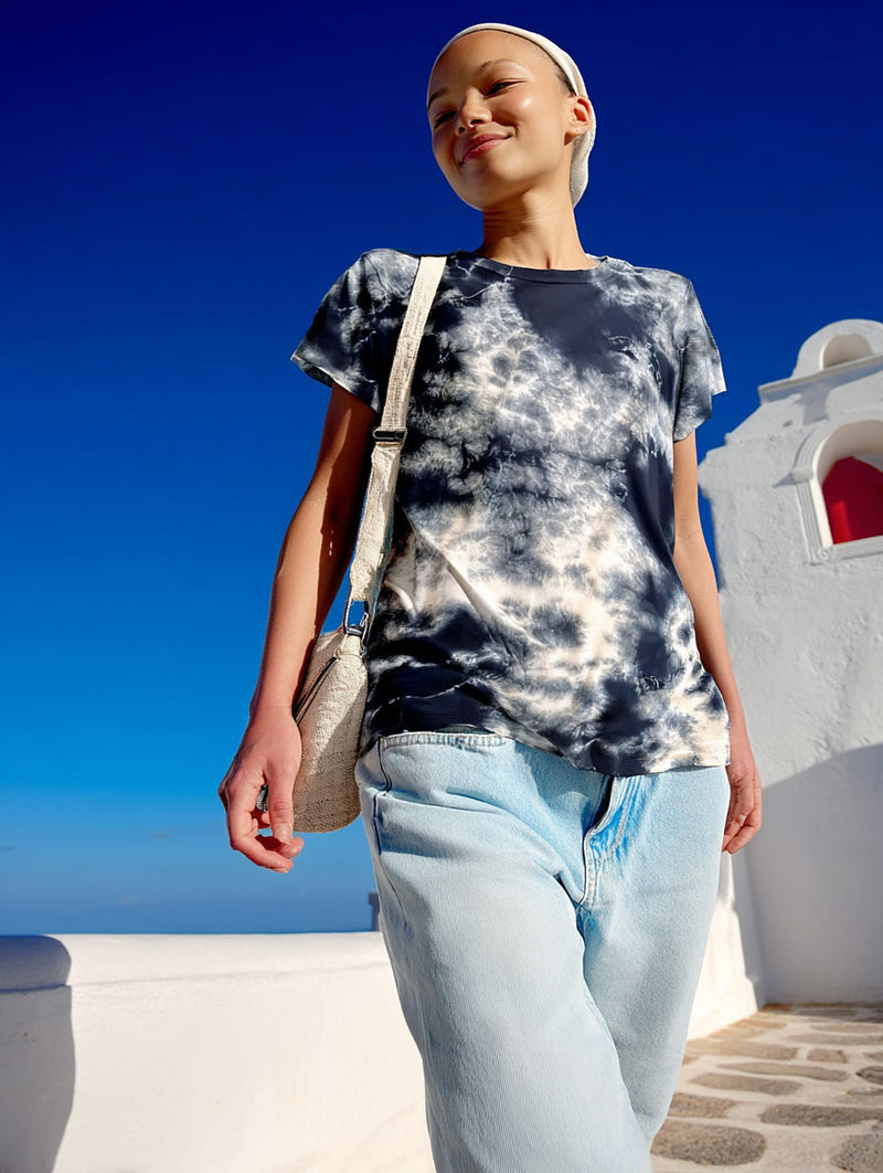 Tie-Dye Marina Tee – Raven Black