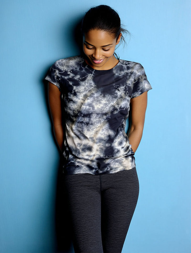 Tie-Dye Marina Tee – Raven Black