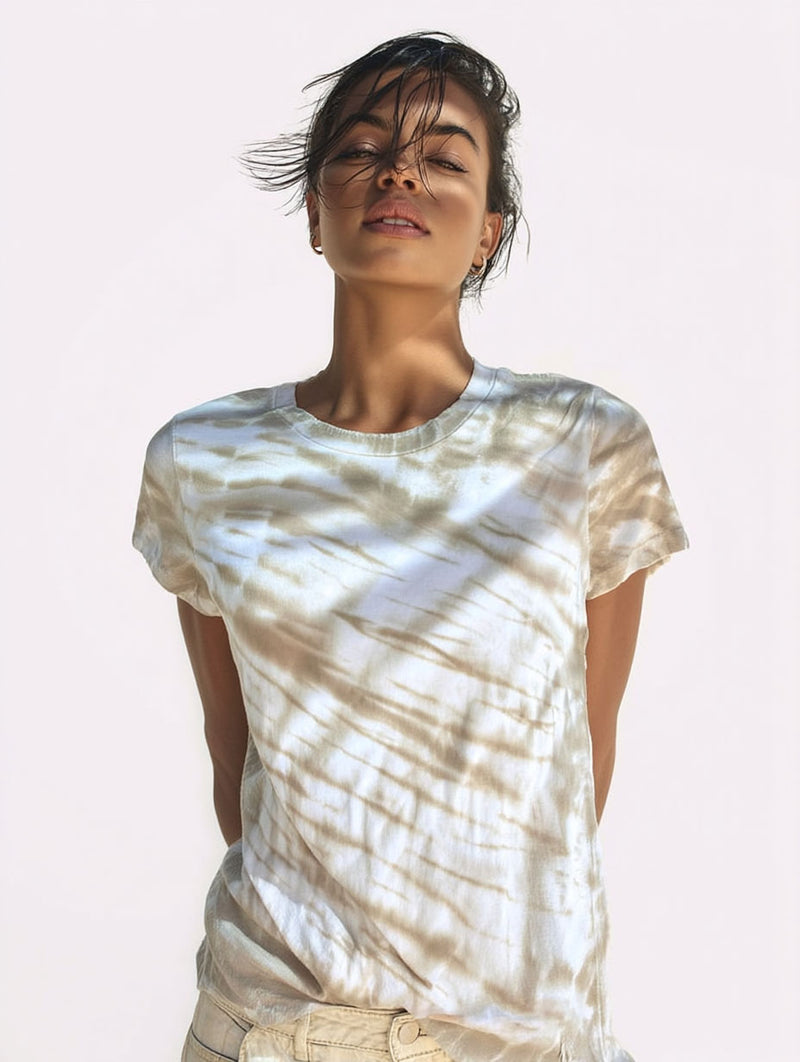 Tie-Dye Marina Tee – White Sands