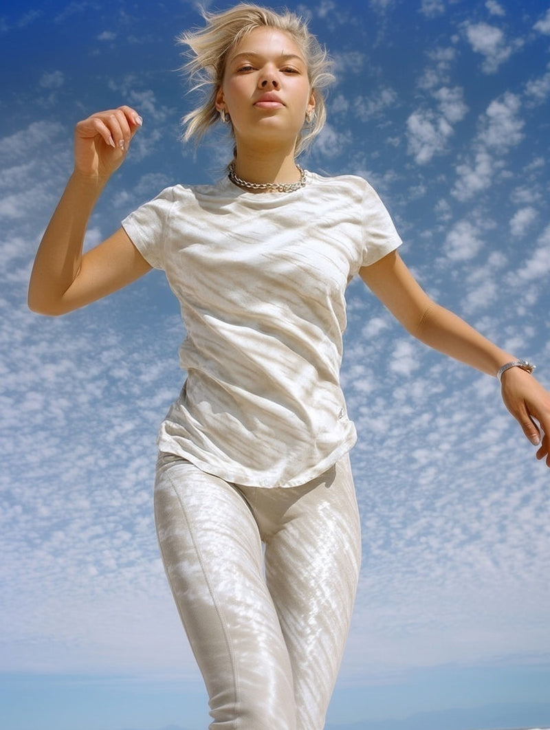 Tie-Dye Marina Tee – White Sands