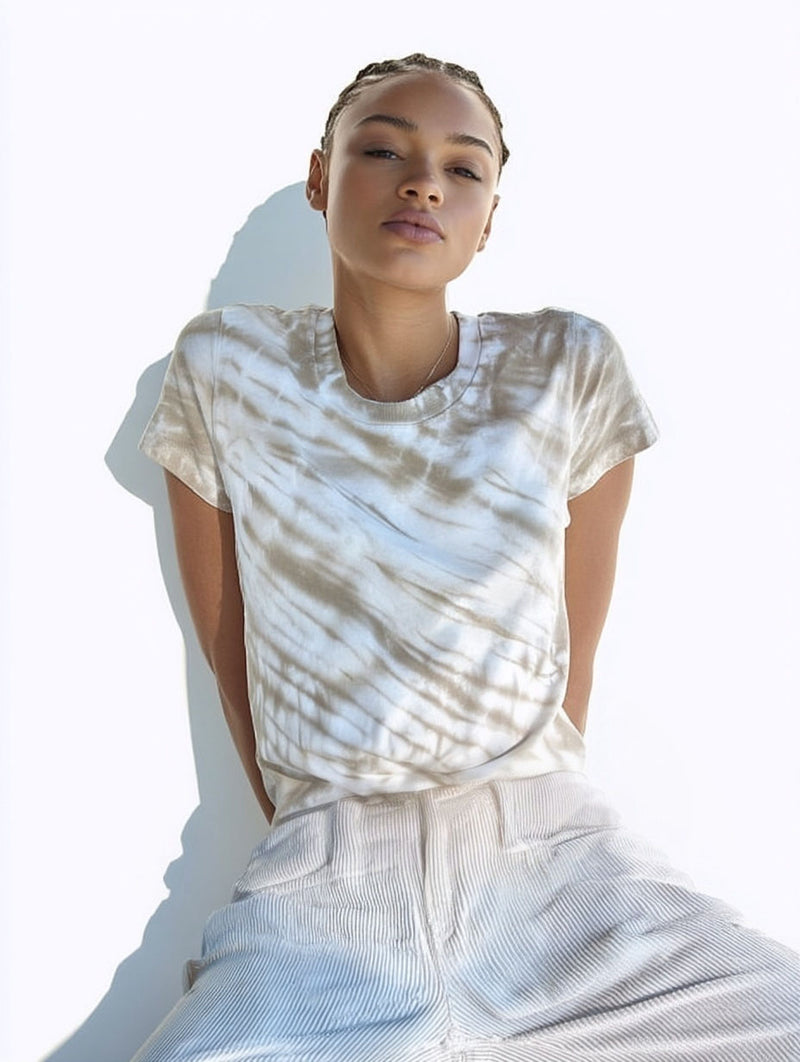 Tie-Dye Marina Tee – White Sands