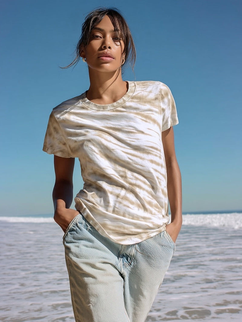 Tie-Dye Marina Tee – White Sands