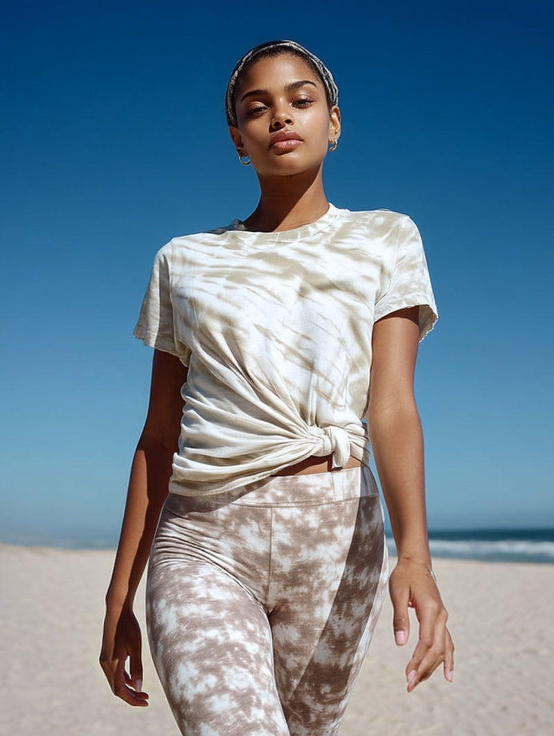 Tie-Dye Marina Tee – White Sands