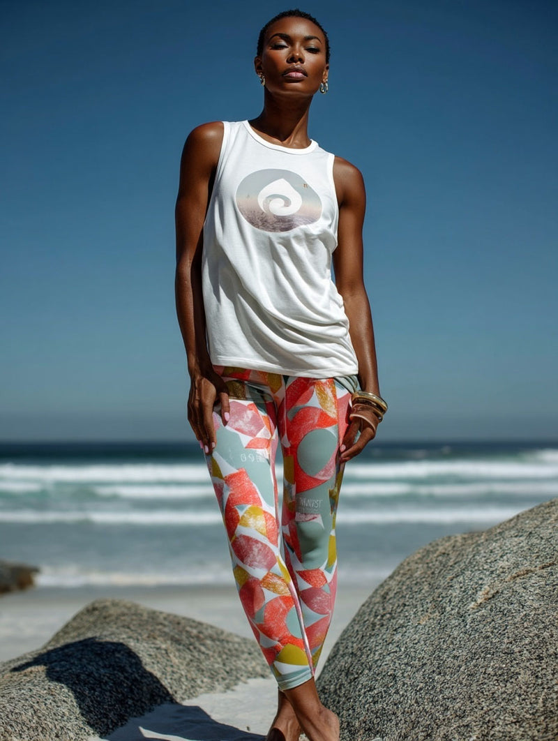 KCA Ocean View Graphic Muscle Tank – White/CMYK