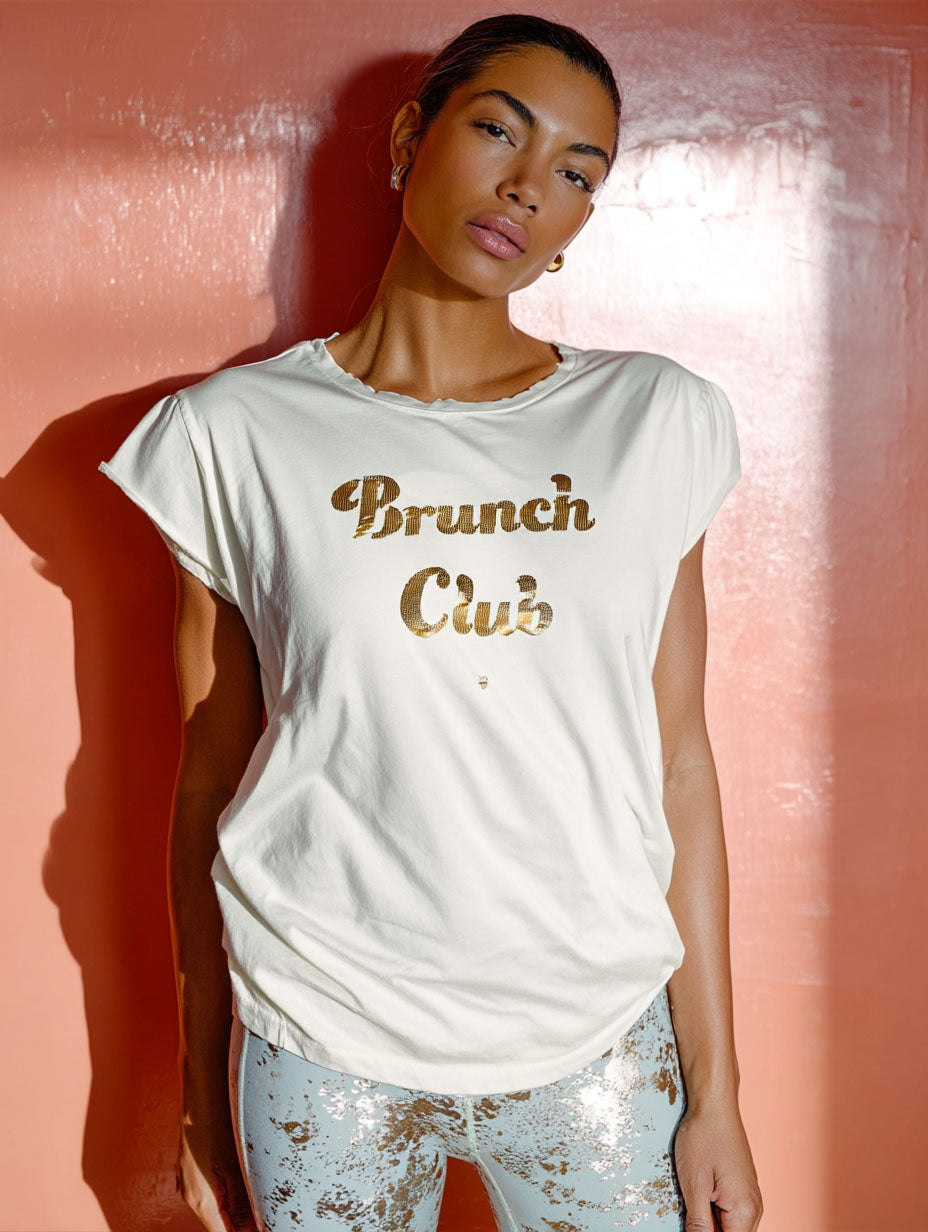 The Tee El Brunch Club – Vintage White/Rosegold