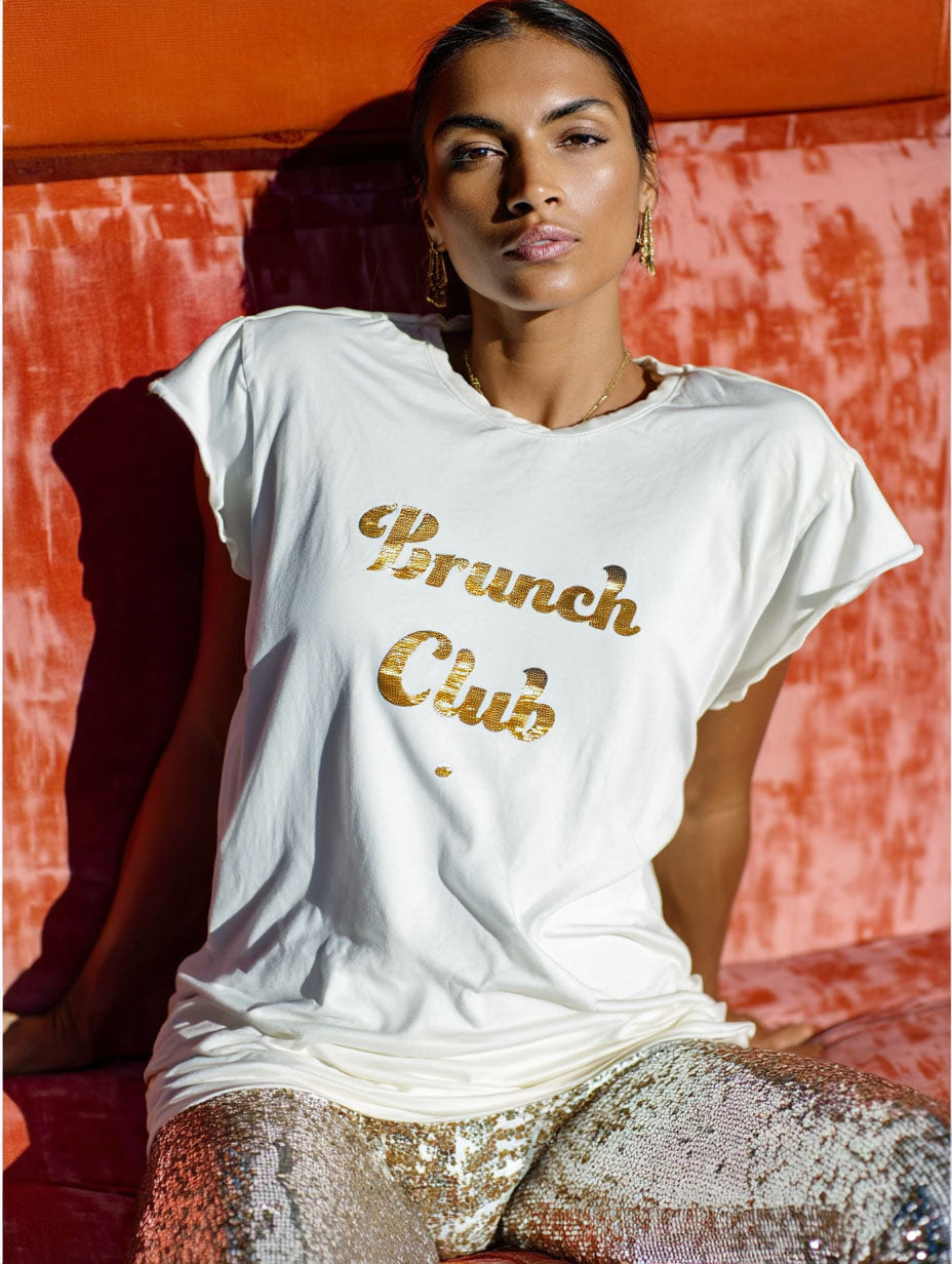 The Tee El Brunch Club – Vintage White/Rosegold