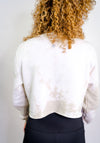 Tie-Dye Crop Sunset Boyfriend Fleece Sweatshirt – White Sands