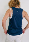 Kirby Cove Collective Graphic Muscle Tank – Navy/Rosegold