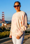 Tie-Dye Sunset Boyfriend Fleece Sweatshirt – Pink Sands