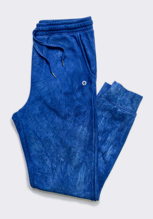 Tie-Dye Boyfriend Fleece Jogger Sweatpants – Dark Vintage Indigo