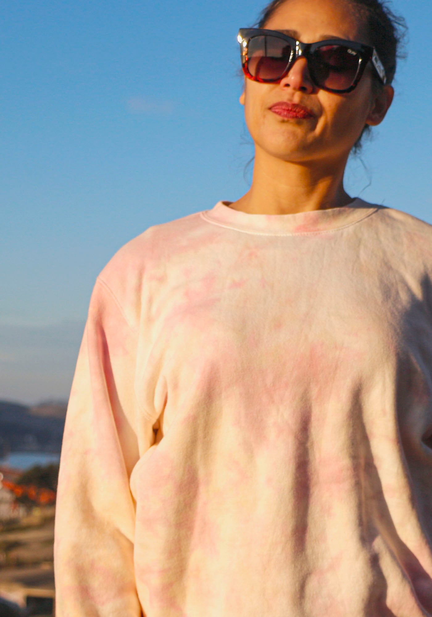 Tie-Dye Sunset Boyfriend Fleece Sweatshirt – Pink Sands
