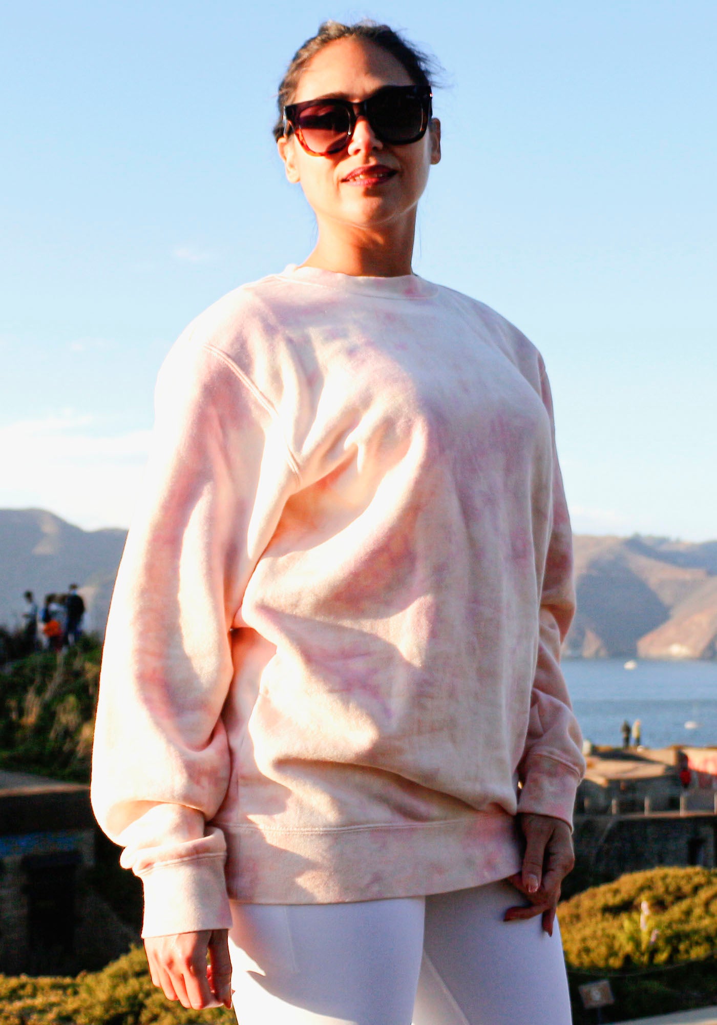 Tie-Dye Sunset Boyfriend Fleece Sweatshirt – Pink Sands